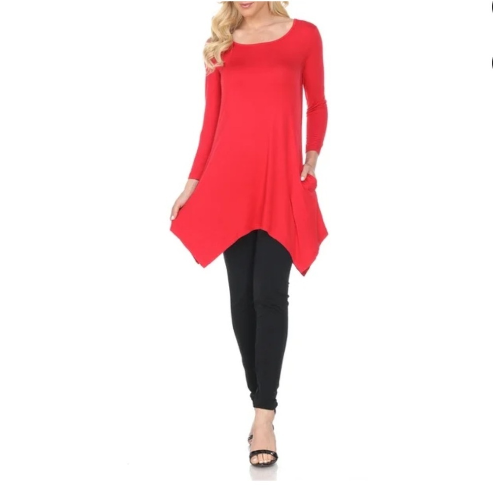 White Mark Stretch Tunic top sz L